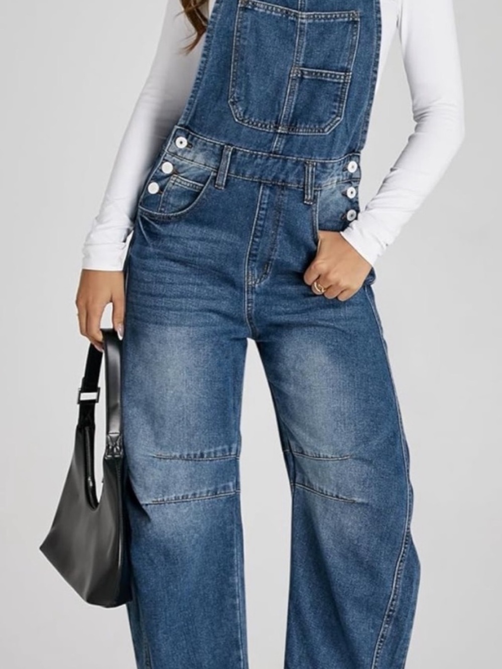 Barrel Blue Denim Overalls for Women